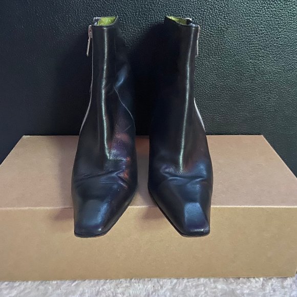 Donald J Pliner Leather Double zipper Black Booties - Picture 2 of 5